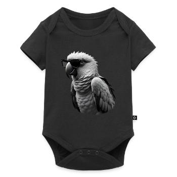 Parrot Sunglasses Animal Motif Parrot Holder - Baby Premium short-sleeve bodysuit - black - Front