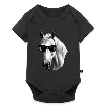 Horse Sunglasses Animal Motif Horse Owner Horses - Baby Premium short-sleeve bodysuit - black - Front