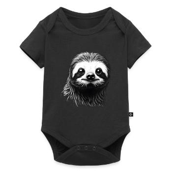 Sloth Black White Outfit Animal Motif Art - Baby Premium short-sleeve bodysuit - black - Front