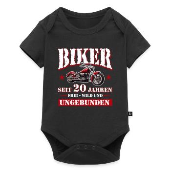 20 Birthday 2005 Motorcyclist Motorcycle - Baby Premium short-sleeve bodysuit - black - Front