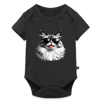 Main Coon Cat Animal Motif Funny Cats - Baby Premium short-sleeve bodysuit - black - Front