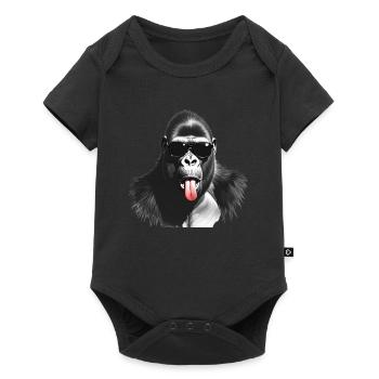 Gorilla Dog Animal Motif Monkey Monkey Funny - Baby Premium short-sleeve bodysuit - black - Front