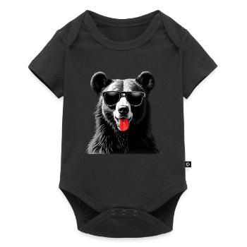 Bear Animal Motif Funny Funny Bear - Baby Premium short-sleeve bodysuit - black - Front