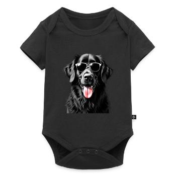Terre-Neuve chien motif animal chiens drôles - Body à manches courtes Premium Bébé - noir - Devant