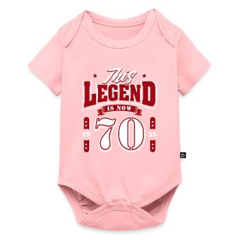 70e anniversaire 1955 Légende 70 ans - Body à manches courtes Premium Bébé - rose - Devant