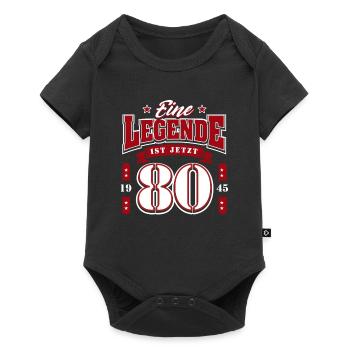 80th Birthday 1945 Legend 80 Years - Baby Premium short-sleeve bodysuit - black - Front