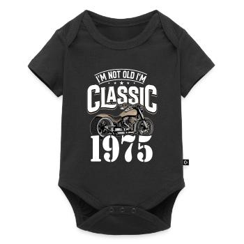 50e anniversaire 1975 Moto Motard - Body à manches courtes Premium Bébé - noir - Devant