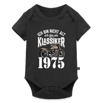 50e anniversaire 1975 Moto Motard - Body à manches courtes Premium Bébé - noir - Devant
