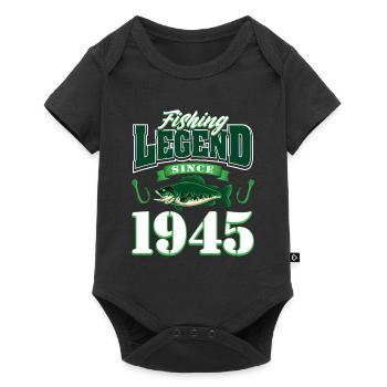 80th Birthday 1945 Man Angler Gifts for - Baby Premium short-sleeve bodysuit - black - Front