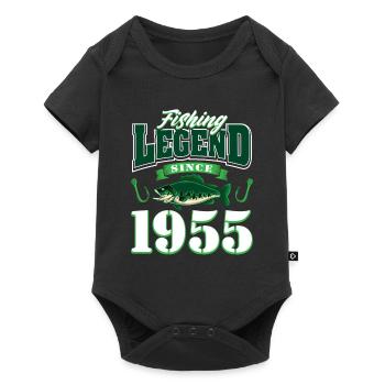 70th Birthday 1955 Man Angler Gifts for - Baby Premium short-sleeve bodysuit - black - Front