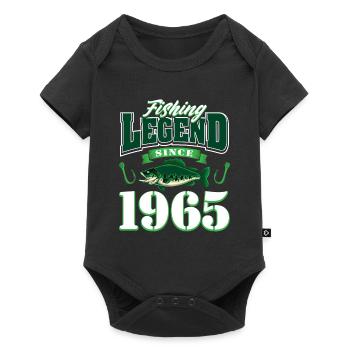 60th Birthday 1965 Man Angler Gifts for - Baby Premium short-sleeve bodysuit - black - Front