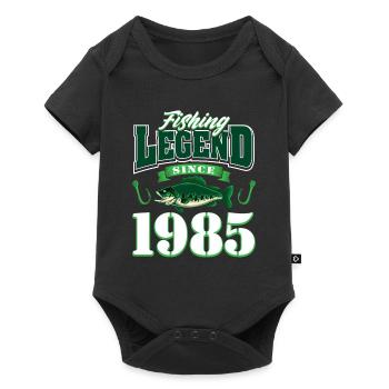40th Birthday 1985 Man Angler Gifts for - Baby Premium short-sleeve bodysuit - black - Front