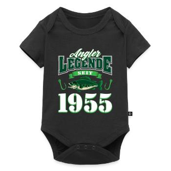 70th Birthday 1955 Man Angler Gifts for - Baby Premium short-sleeve bodysuit - black - Front