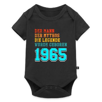 60e anniversaire 1965 L’homme du mythe - Body à manches courtes Premium Bébé - noir - Devant