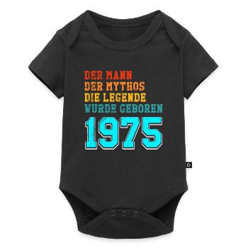 50e anniversaire 1975 L’homme du mythe - Body à manches courtes Premium Bébé - noir - Devant