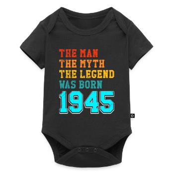 80e anniversaire 1945 L’homme du mythe - Body à manches courtes Premium Bébé - noir - Devant