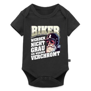 Motorcyclists Bikers don't go gray, they will - Baby Premium short-sleeve bodysuit - black - Front