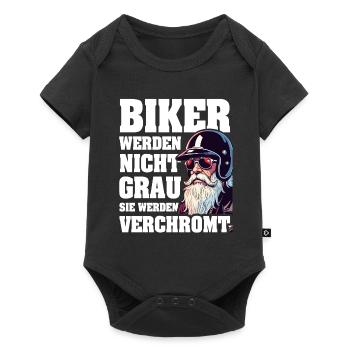 Motorcyclists Bikers don't go gray, they will - Baby Premium short-sleeve bodysuit - black - Front