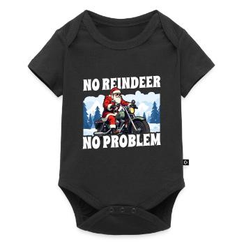 Motorcyclist Biker Christmas No Reindeer no - Baby Premium short-sleeve bodysuit - black - Front