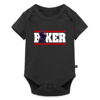Biker saying motorcyclist design with a biker - Baby Premium short-sleeve bodysuit - black - Front