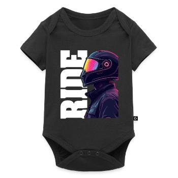 Cool Motorcyclist Biker Saying Ride Design - Baby Premium short-sleeve bodysuit - black - Front
