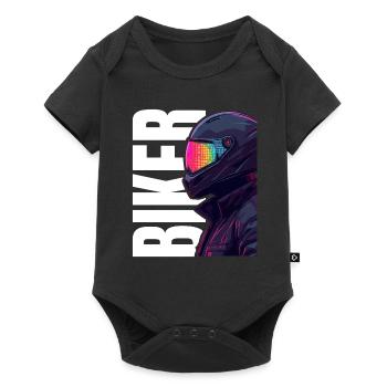 Motorcyclist Biker Saying Cool Motorcycle - Baby Premium short-sleeve bodysuit - black - Front