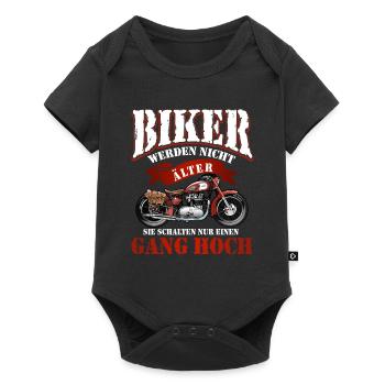 Motorcycle Biker Funny Motorcyclist Gifts - Baby Premium short-sleeve bodysuit - black - Front