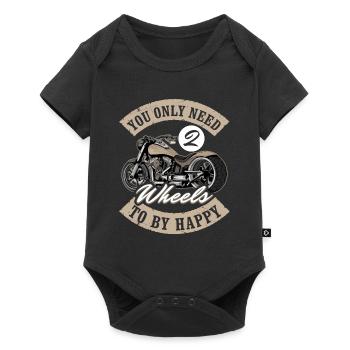 Moto Vous n’avez besoin que de deux roues - Body à manches courtes Premium Bébé - noir - Devant
