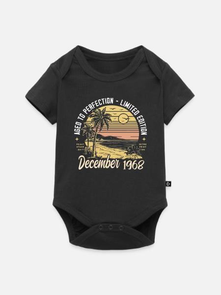Dezember 1968 Geburtstagsgeschenk Dezember 1968 - Premium kortærmet baby-body  - sort