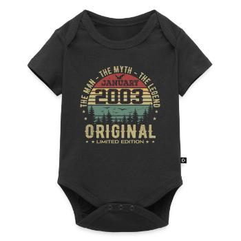 22 Year Old Birthday Gift, Born In January 2003 - Baby Premium short-sleeve bodysuit - black - Front