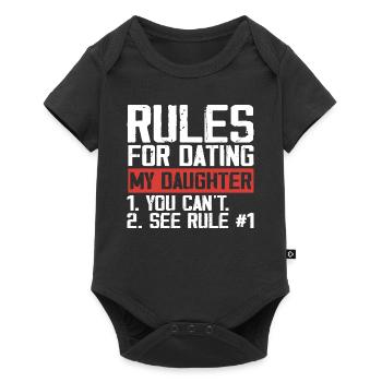 Rules for dating my daughter - Body à manches courtes Premium Bébé - noir - Devant