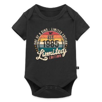 Geburtstagsgeschenk 1985 Jahrgang 1985 Retro 1985 - Baby Premium Kurzarmbody - Schwarz - Vorne