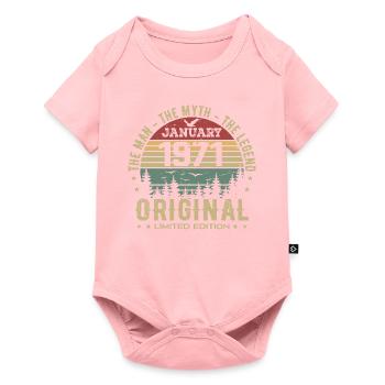 Cadeau D'anniversaire 54 ans, Nées En Janvier 1971 - Body à manches courtes Premium Bébé - rose - Devant