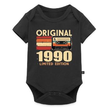 Geburtstag 1990 - Legendär Seit 1990 Geschenk 1990 - Baby Premium Kurzarmbody - Schwarz - Vorne