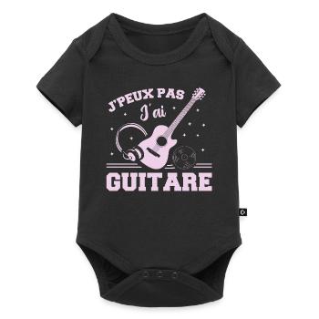 Je Peux Pas J ai Guitare - Body à manches courtes Premium Bébé - noir - Devant