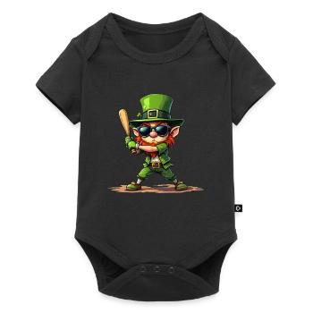 Baseball Leprechaun Sports Saint-Patrick - Body à manches courtes Premium Bébé - noir - Devant