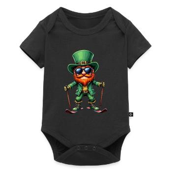 Ski Leprechaun Sport St. Patrick's Day - Baby Premium short-sleeve bodysuit - black - Front