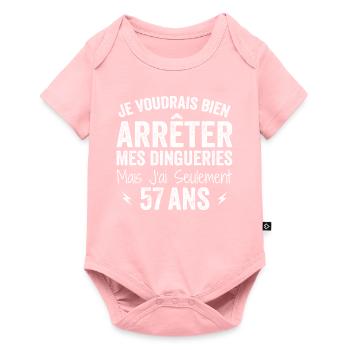 57th Birthday Gift Funny 57 Years - Baby Premium short-sleeve bodysuit - rose - Front