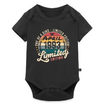 April 1993 Vintage Vintage Birthday April 1993 - Baby Premium short-sleeve bodysuit - black - Front