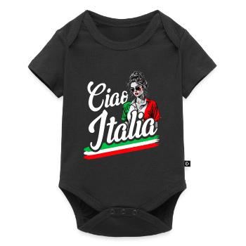 Italy Girls' Leotard Funny Italy Ciao - Baby Premium short-sleeve bodysuit - black - Front