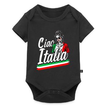 Italy Girls' Leotard Funny Italy Ciao - Baby Premium short-sleeve bodysuit - black - Front