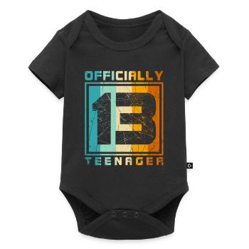 13th Birthday Boy - Baby Premium short-sleeve bodysuit - black - Front