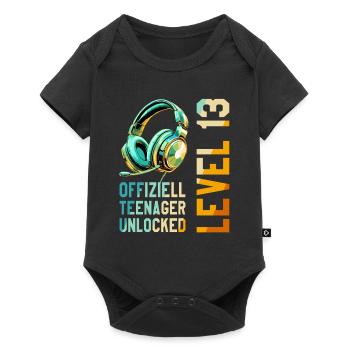 13th Birthday Boy - Baby Premium short-sleeve bodysuit - black - Front