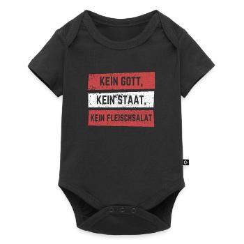Kein Gott, Kein Staat, Kein Fleischsalat! - Baby Premium Kurzarmbody - Schwarz - Vorne
