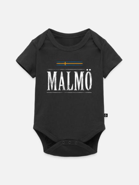 Malmö - Baby Premium Kurzarmbody - Schwarz