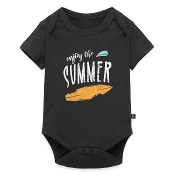 Profiter de l'été - Surf d'été - Body à manches courtes Premium Bébé - noir - Devant