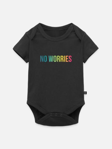 No Worries - Alles Gut - Cooler Lustiger Spruch - Baby Premium Kurzarmbody - Schwarz