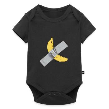 Ruban adhésif en toile d'oeuvre d'art comique de banane - Body à manches courtes Premium Bébé - noir - Devant