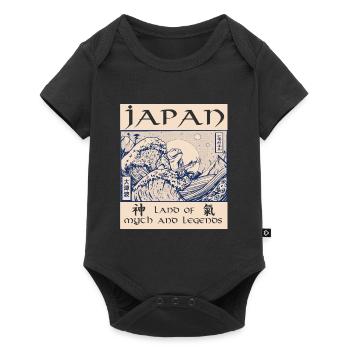 Japon Histoire démon tsunami - Body à manches courtes Premium Bébé - noir - Devant