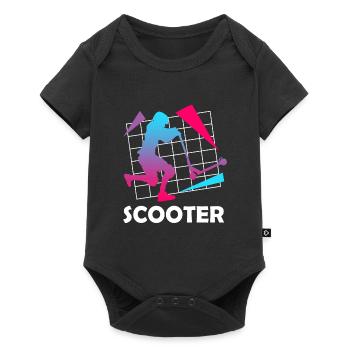 Scooter Spruch Skater Geschenk Kunst Zeichnung - Baby Premium Kurzarmbody - Schwarz - Vorne